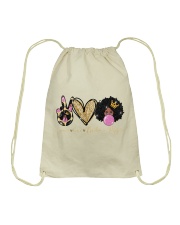 Peace Love Melanin Poppin Drawstring Bag tile