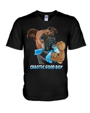 Chaotic Good Boy V-Neck T-Shirt tile