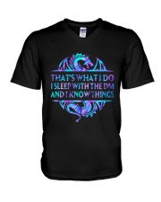 That's what I do V-Neck T-Shirt tile