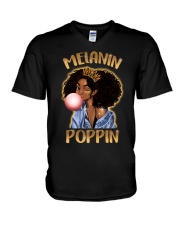 Melanin Poppin V-Neck T-Shirt tile