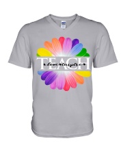 Teach love inspire V-Neck T-Shirt tile
