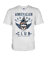 American bad moms independence day V-Neck T-Shirt tile