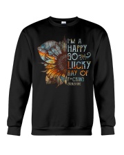 I'm a happy go lucky ray Crewneck Sweatshirt front