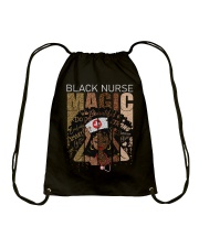 Black nurse magic Drawstring Bag tile