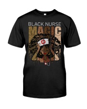 Black nurse magic Classic T-Shirt front