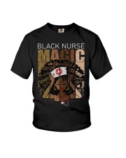 Black nurse magic Youth T-Shirt tile