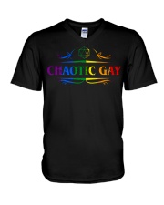 Chaotic gay V-Neck T-Shirt tile