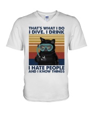 That's what I do V-Neck T-Shirt tile