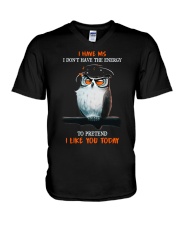 I Don't Have Energy V-Neck T-Shirt tile