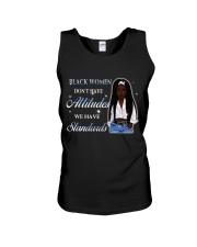 Black women don't have attitudes Unisex Tank tile