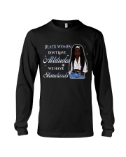Black women don't have attitudes Long Sleeve Tee tile