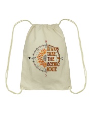 Always take the scenic route Drawstring Bag tile