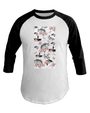 Love fishing Baseball Tee tile