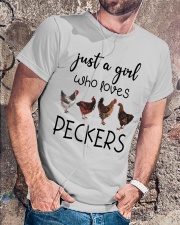 Just a girl who loves peckers Classic T-Shirt lifestyle-mens-crewneck-front-4