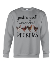 Just a girl who loves peckers Crewneck Sweatshirt tile