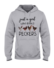 Just a girl who loves peckers Hooded Sweatshirt tile