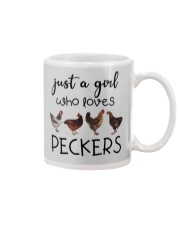 Just a girl who loves peckers Mug tile