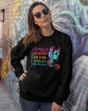 I am brave Crewneck Sweatshirt lifestyle-unisex-sweatshirt-front-3