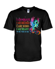 I am brave V-Neck T-Shirt tile