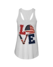 Love Independence day Ladies Flowy Tank tile