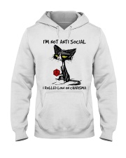 I'm not anti social Hooded Sweatshirt tile