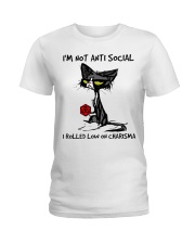 I'm not anti social Ladies T-Shirt tile