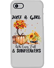 Just a girl who loves fall and sunflowers Phone Case tile