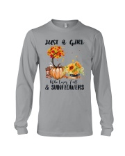 Just a girl who loves fall and sunflowers Long Sleeve Tee tile