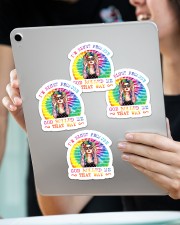 I'm blunt because god rolled me that way Sticker - 4 pack (Vertical) aos-sticker-4-pack-vertical-lifestyle-front-11