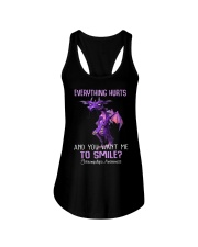 Everything hurts and you want me to smile Ladies Flowy Tank tile