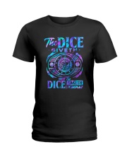 The dice giveth Ladies T-Shirt tile
