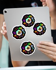 Holographic D20 Sticker - 4 pack (Vertical) aos-sticker-4-pack-vertical-lifestyle-front-11