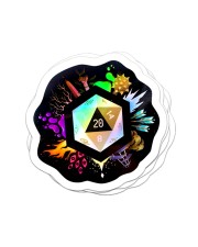 Holographic D20 Sticker - 4 pack (Vertical) front