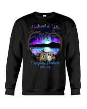 Husband and wife camping partners for life Crewneck Sweatshirt tile