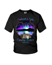 Husband and wife camping partners for life Youth T-Shirt tile