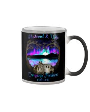 Husband and wife camping partners for life Color Changing Mug tile