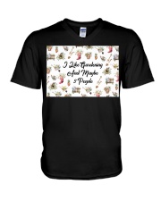 I like gardening V-Neck T-Shirt tile