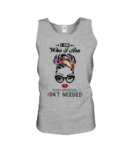 I am who I am Unisex Tank tile