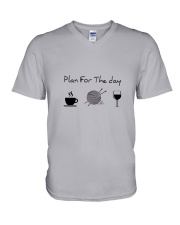 Plan For The Day Knitting V-Neck T-Shirt thumbnail