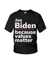 Joe Biden Because Values Matter Youth T-Shirt thumbnail