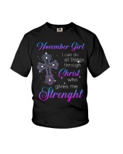 November Gift for Birthday Girl Youth T-Shirt tile