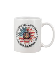 Good Girl Sunflower American Flag Mug tile