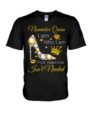 November Gift for Birthday Girl V-Neck T-Shirt tile