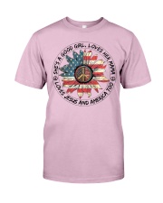 Good Girl hippie American Flag Classic T-Shirt tile