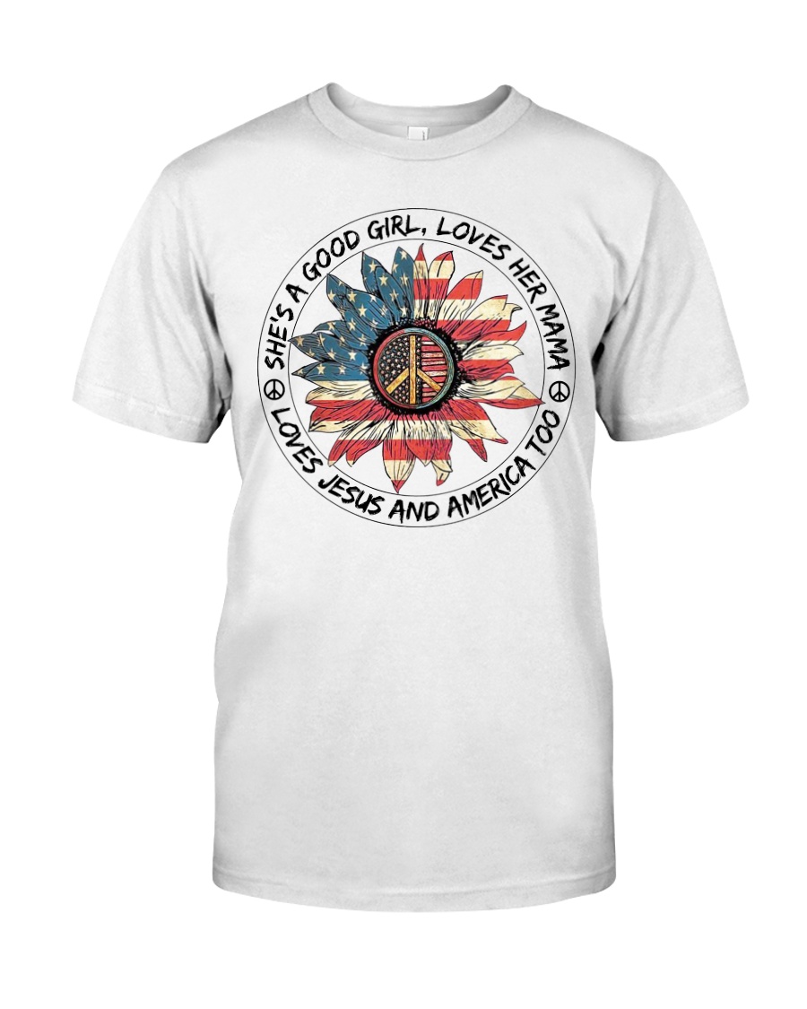 Good Girl hippie American Flag Classic T-Shirt