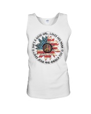 Good Girl hippie American Flag Unisex Tank tile