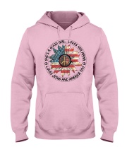 Good Girl hippie American Flag Hooded Sweatshirt tile