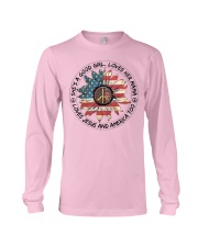 Good Girl hippie American Flag Long Sleeve Tee tile