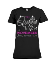 November Gift for Birthday Girl Premium Fit Ladies Tee tile