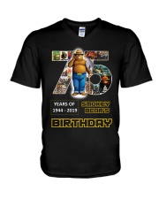 Smokey Birthday V-Neck T-Shirt tile